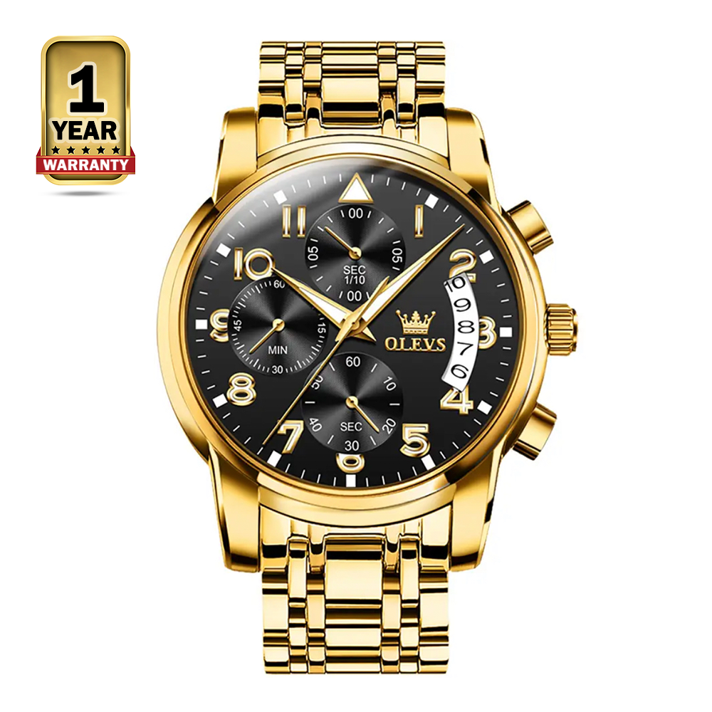 OLEVS 2879 Stainless Steel Quartz Chronograph Analog Watch for Men