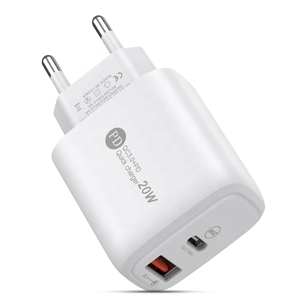 CASIFY UP03 Dual-Port Fast Charger Adapter - 20W - White