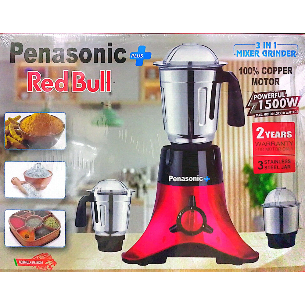 Penasonic Red Bull 3 In 1 Mixer Blender - 1500w