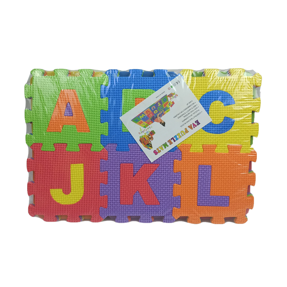 Alphabet and Numbers Foam Puzzle Mat For Kids - Multicolor - 215514756