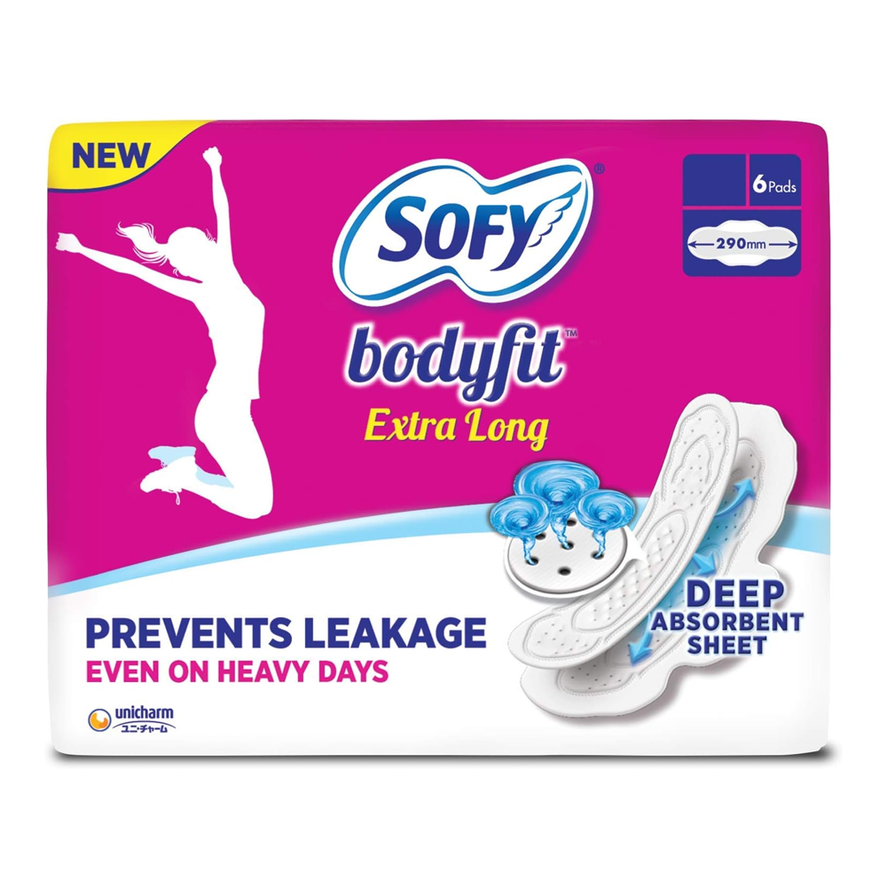 Sofy Body Fit Extra Long Sanitary Pads - 6 Pcs - 8903622003218 