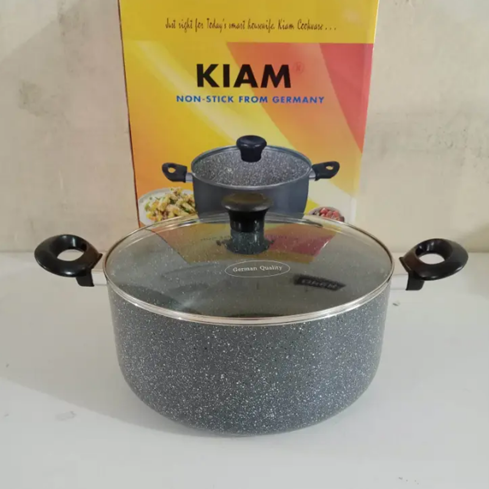 Kiam Non-Stick Casserole With Glass Lid - 30cm