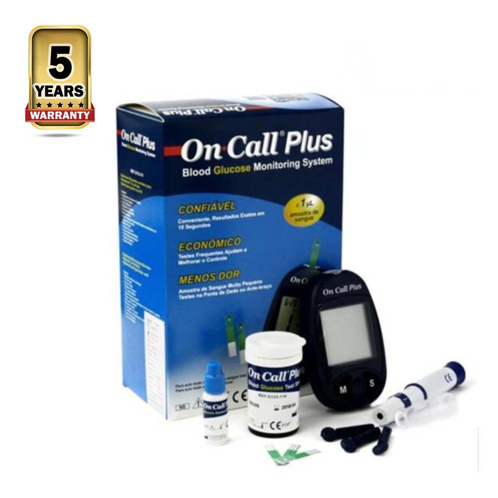 On Call Plus Digital Blood Glucose Meter With 10 Free Strips