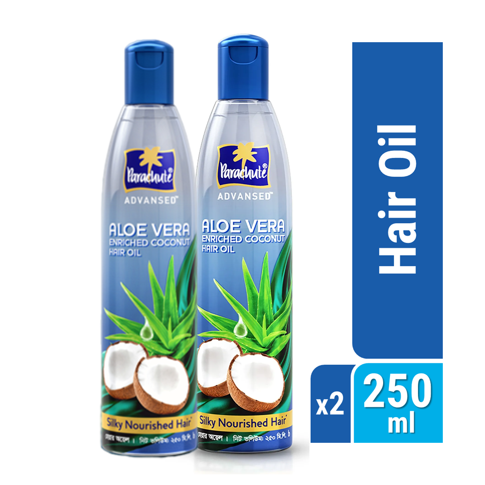 Pack of 2 Pcs Parachute Advansed Aloe Vera Enriched Coconut Hair Oil - 250ml - EMB004