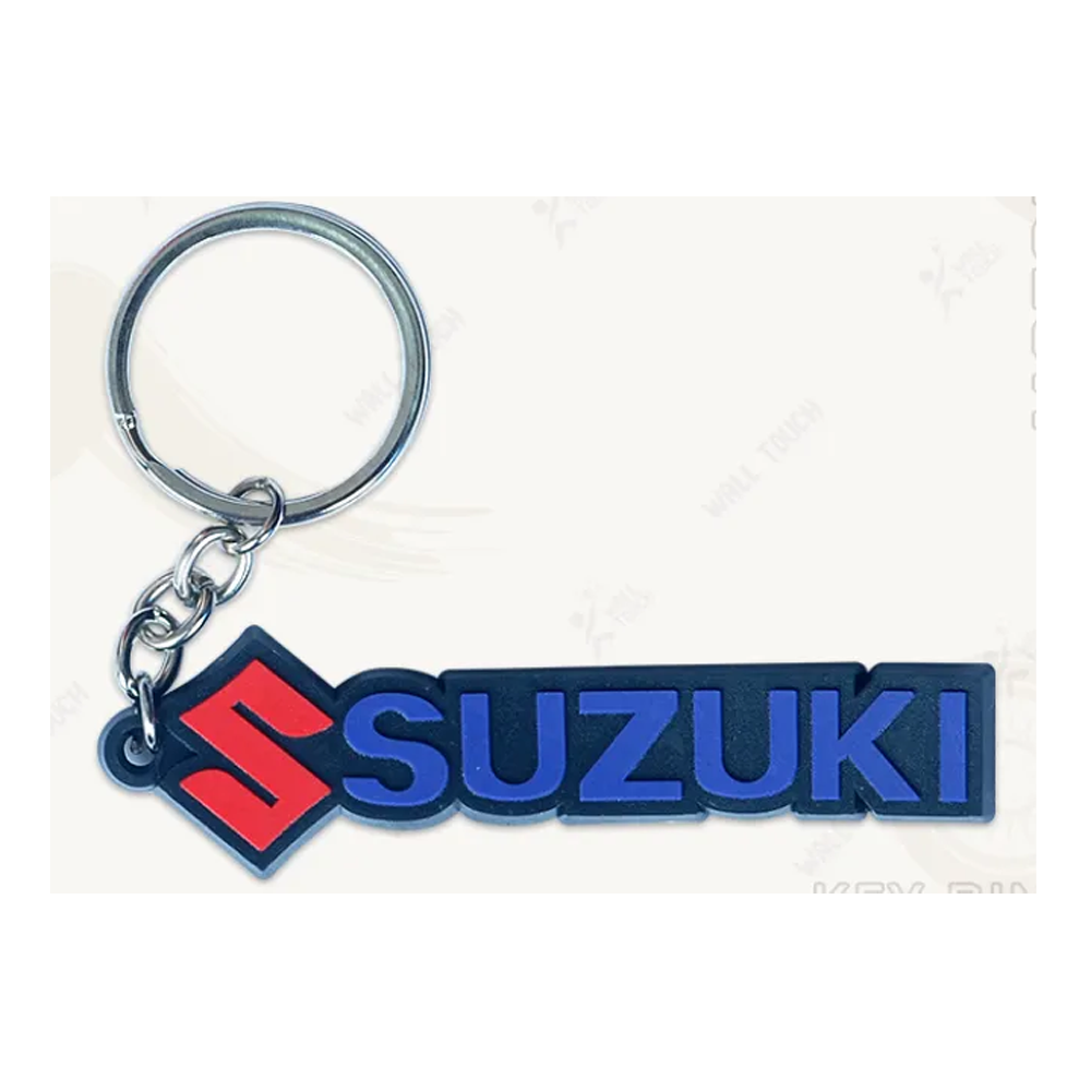 Suzuki Rubber PVC Keychain Key Ring For Bike and Car - Blue	- 335135877