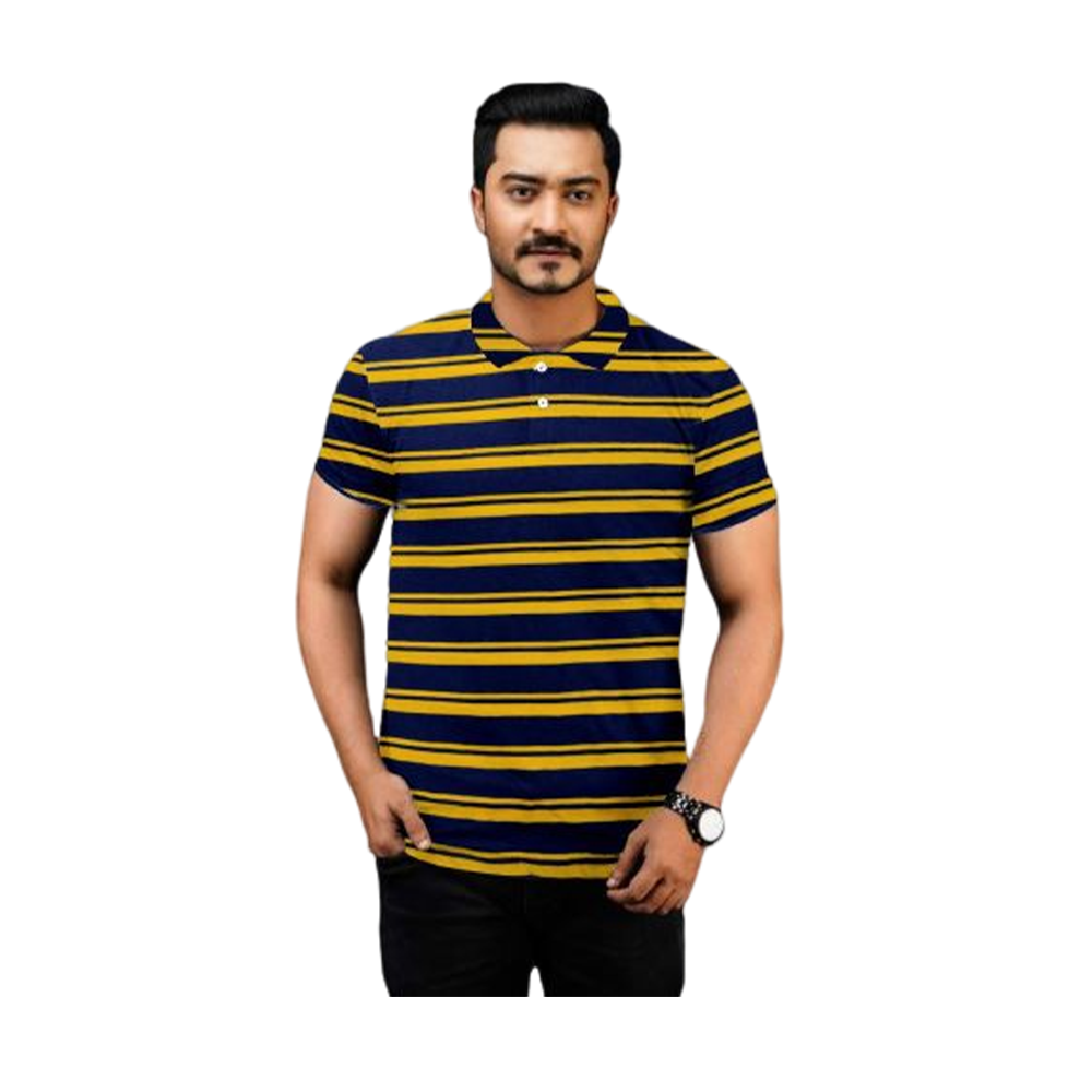 PK Cotton Half Sleeve Polo Shirt For Men - Multicolor - PT-135