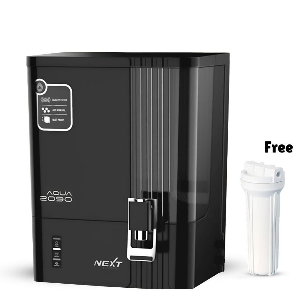 Aqua Nine 2090 RO+Zinc+Copper+Alkaline 7-Stage Water Purifier - 100GPD - Black