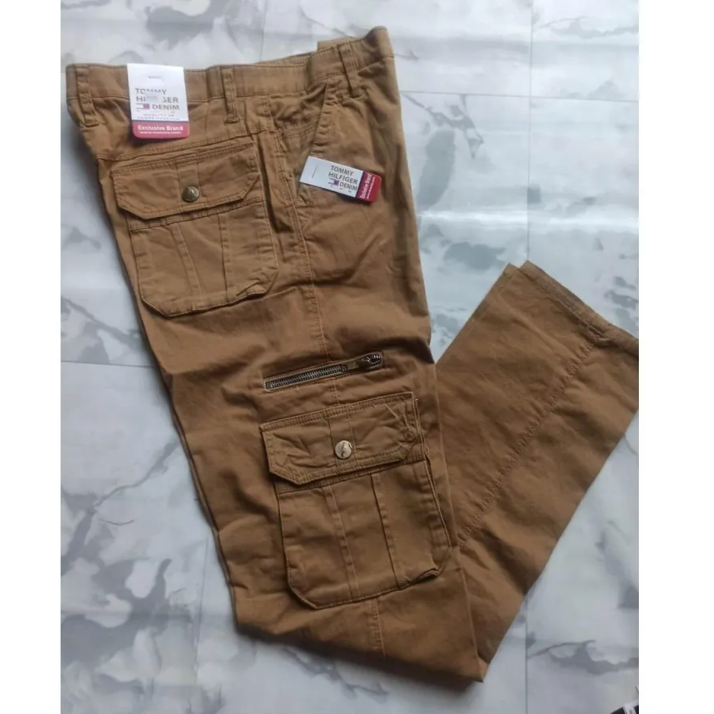 Twill Cotton Cargo Mobile Pant For Men - Bronze - NH&B013