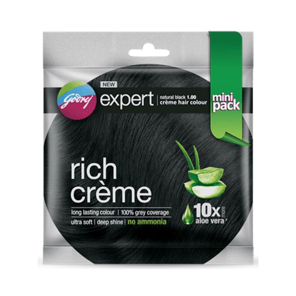 Godrej Expert Rich Creme Hair Color - 12gm - Black