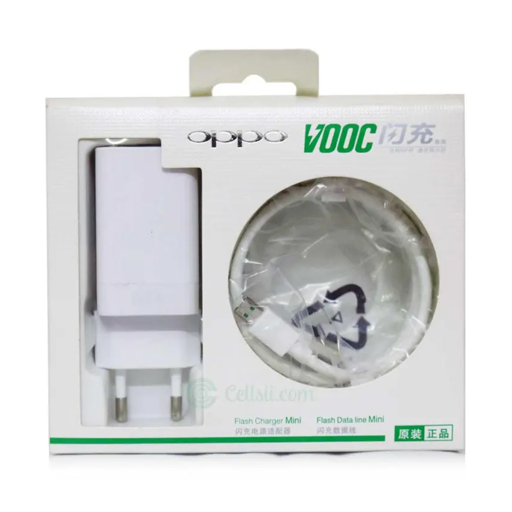 Oppo 18W Vooc Charger With Micro Cable -White