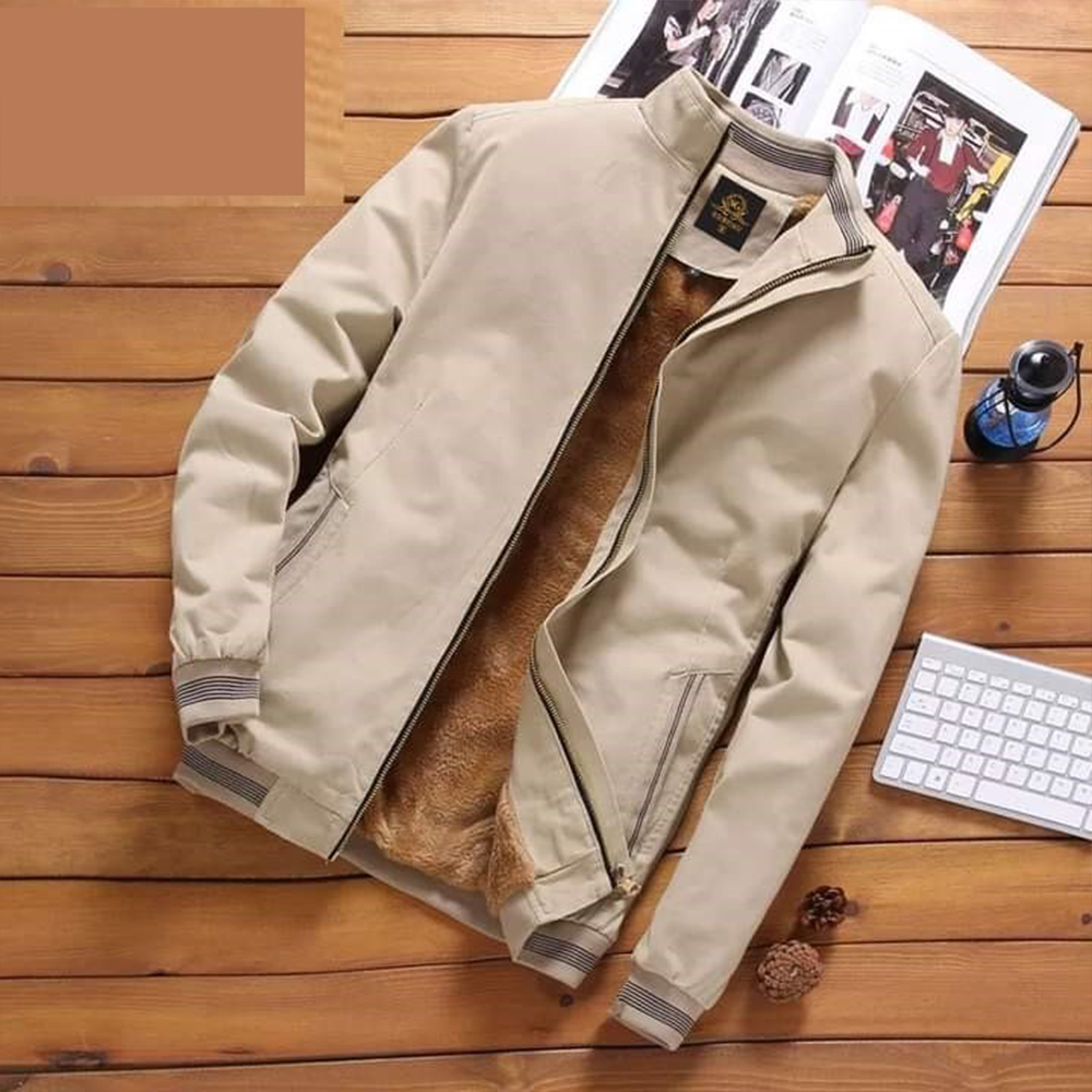 Premium Double Part Jacket For Men - Beige