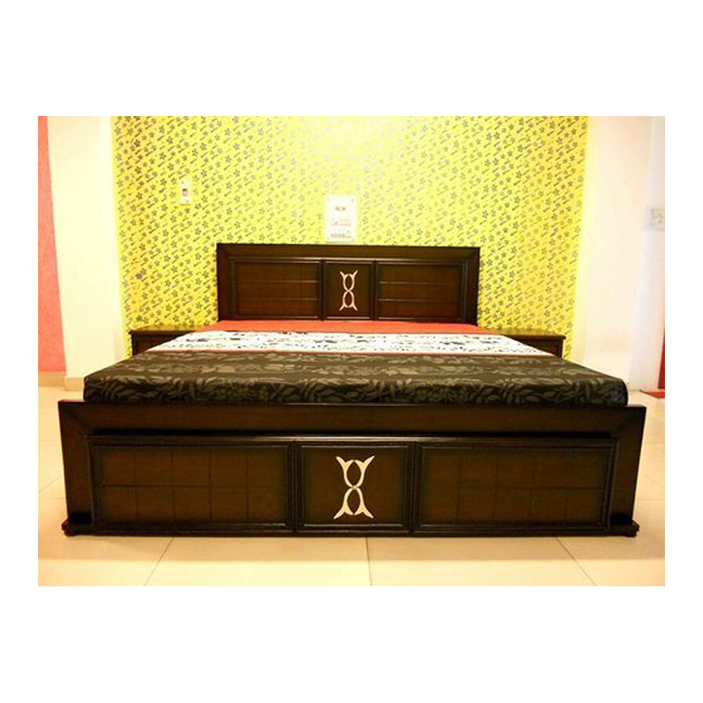 Solid Wood Couple Bed - 5*7 Feet - Antique - ZN-BD-06 