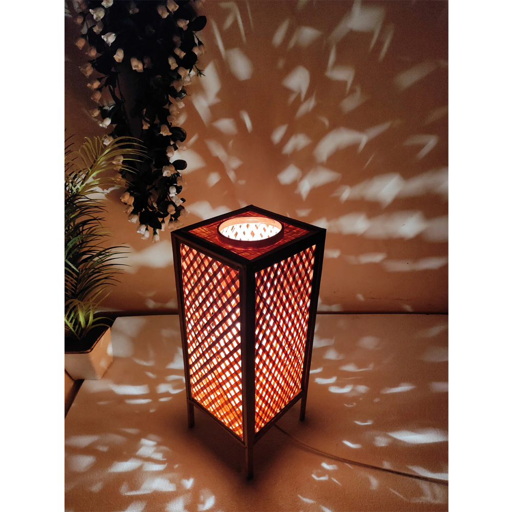 Bamboo Floor Lamp Lampshade - Brown