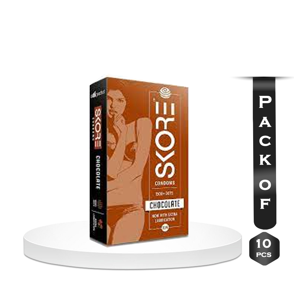 Pack of 10 Pieces Skore Chocolate Raised Dot Condoms