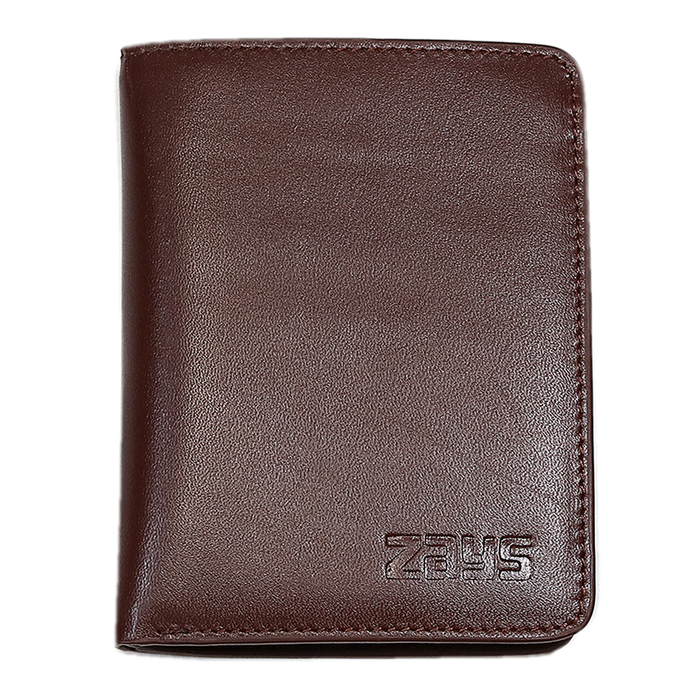 Zays Premium Leather Super Soft Short Wallet for Men - Chocolate - WL45