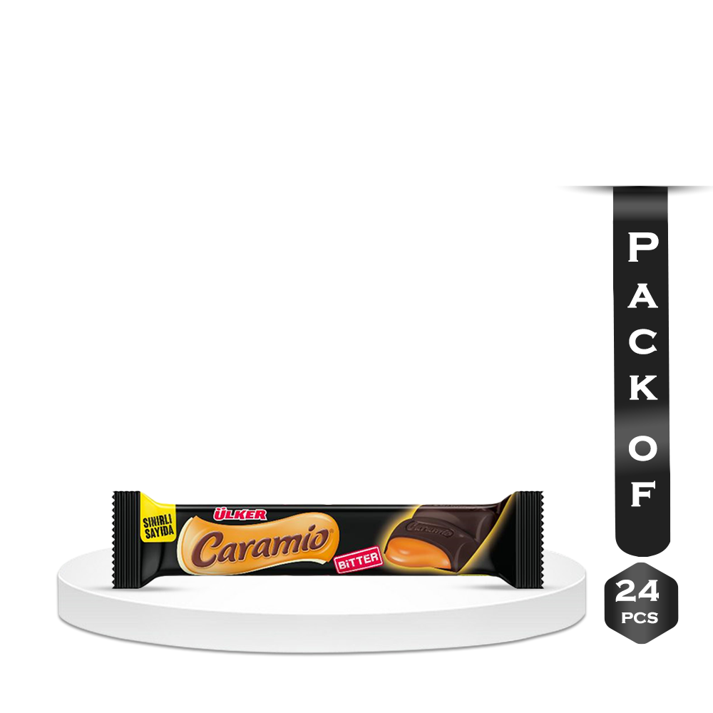 Ulker Caramio Caramel Bitter Chocolate - 24 Pcs