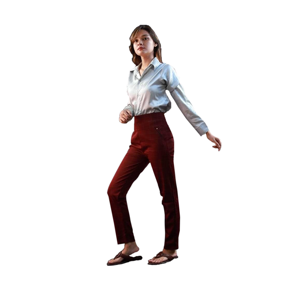 Casual Full Pant for Women - MWSP002 - Maroon