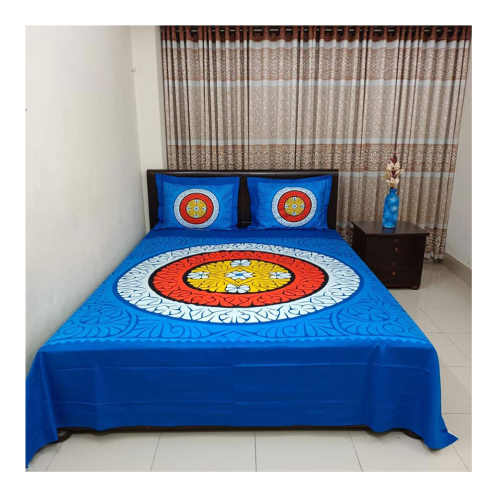 Cotton Bedsheet with Pillow Covers - king Size - 2502024