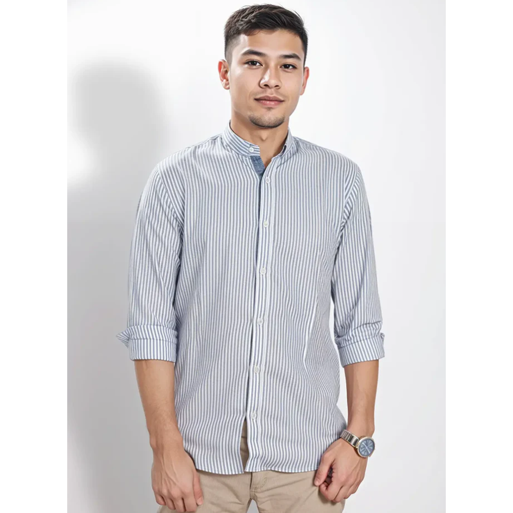 Cotton Full Sleeve Casual Shirt For Men - Ash - TMS-SS-63