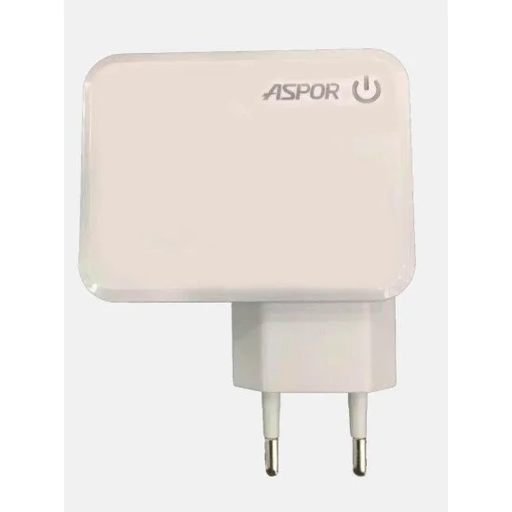 Aspor A831 Home Charger With LED Blue Light - White