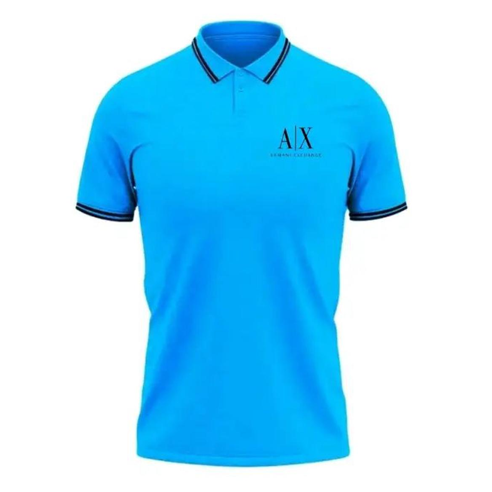 Nylon Polo T-Shirt For Men - Blue