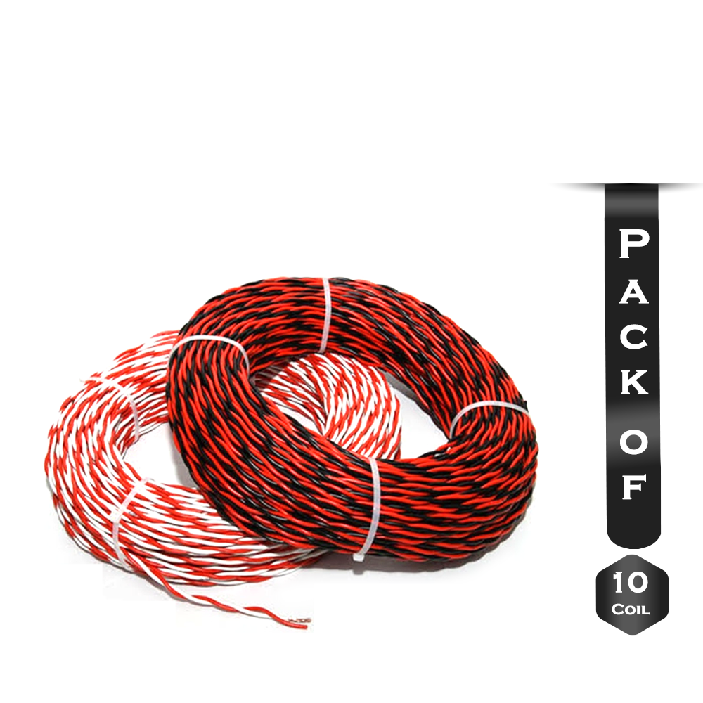 Pack Of 10 Pcs Coil Electric Cable Lota Fire Proof 23/76 100 Yards