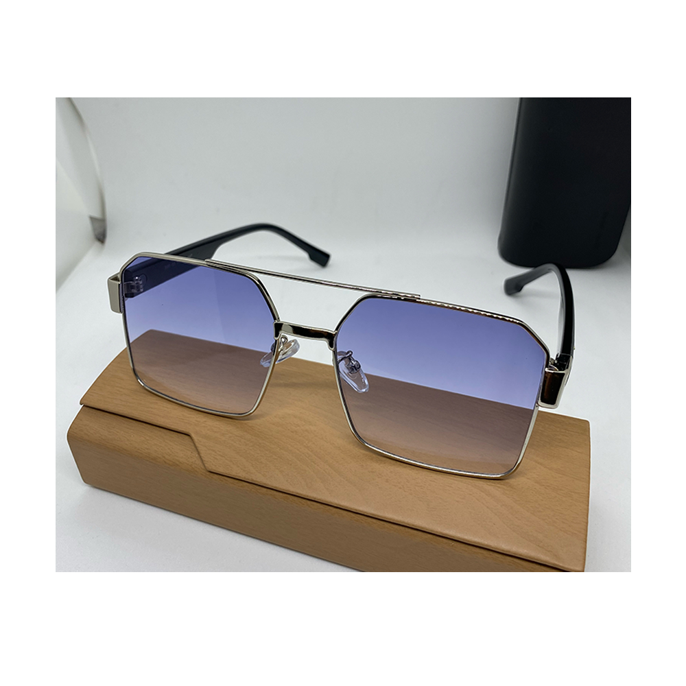 Trendy Stylish Big Square Sunglass for Men - Sky