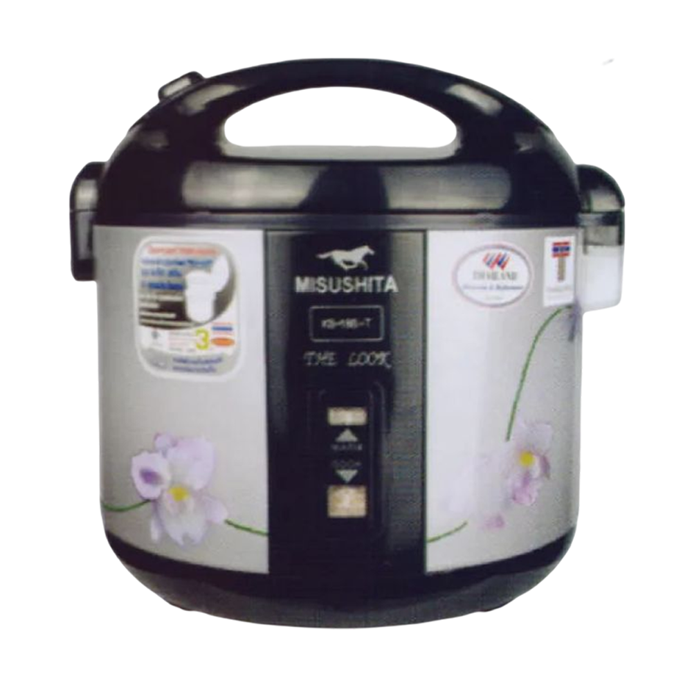 Misushita KS-18ST Electric Rice Cooker - 600W - 1.8 Ltr - Black And Gray