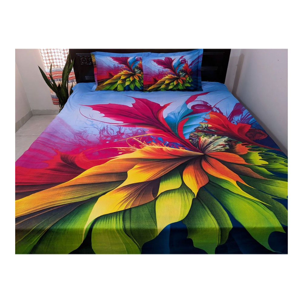 Cotton Bedsheet with Pillow Covers - king Size - 2502012