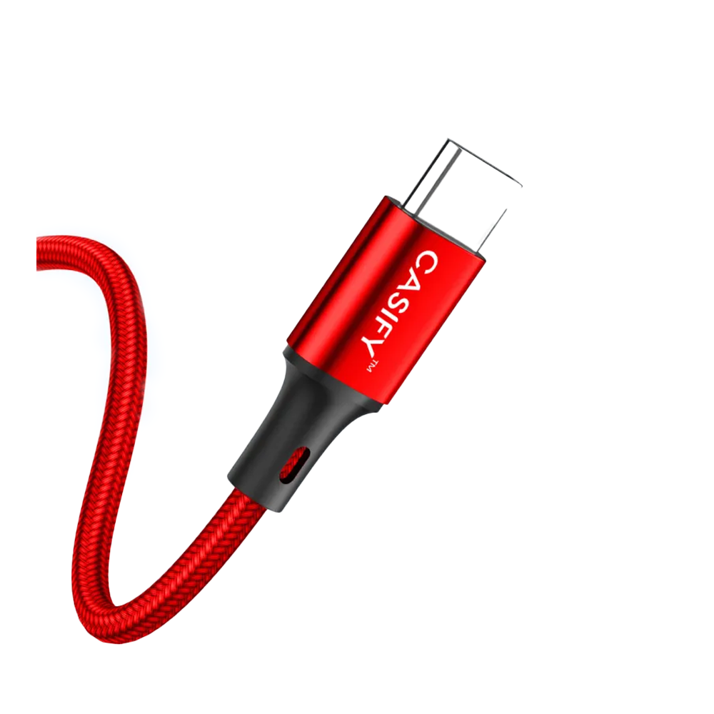 CASIFY CC04 60W 3A Type-C To Type-C Fast Charging Cable - 1m - Red