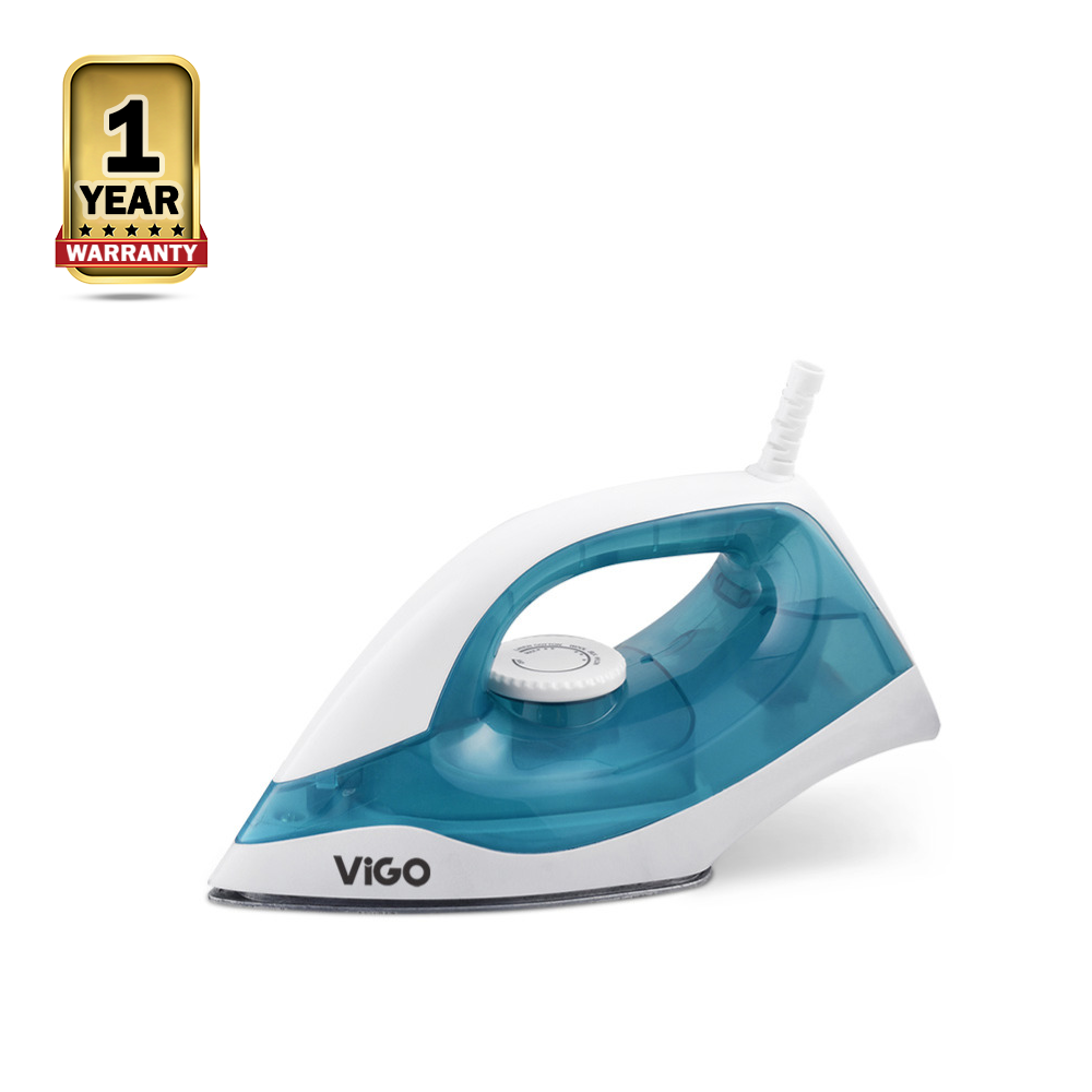 Vigo Electric Dry Iron - 1000W - White and Blue - 874238