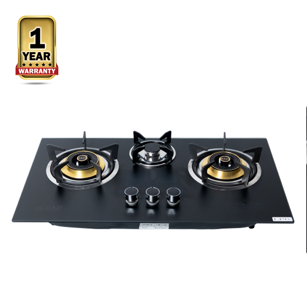 Gazi TG-203 Smiss Double Gas Stove - Black