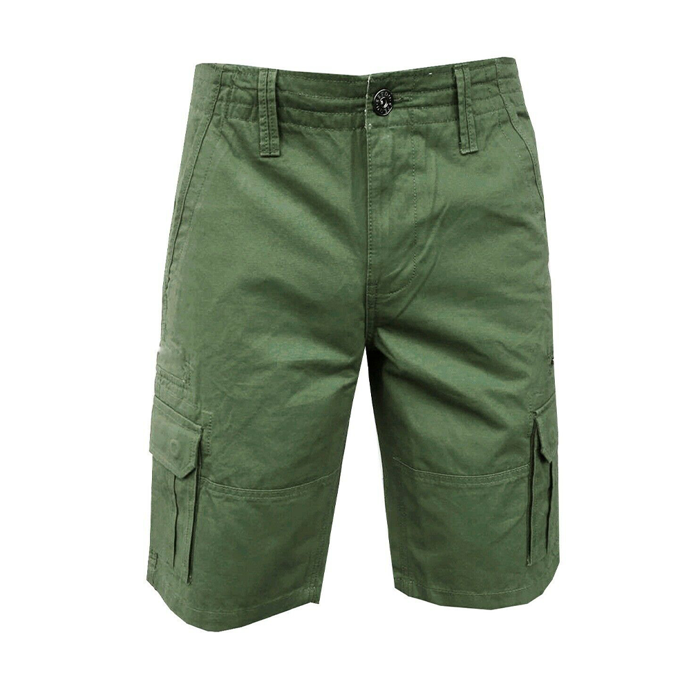 Twill Cotton Two Quarter Pant For Men - Olive - 136