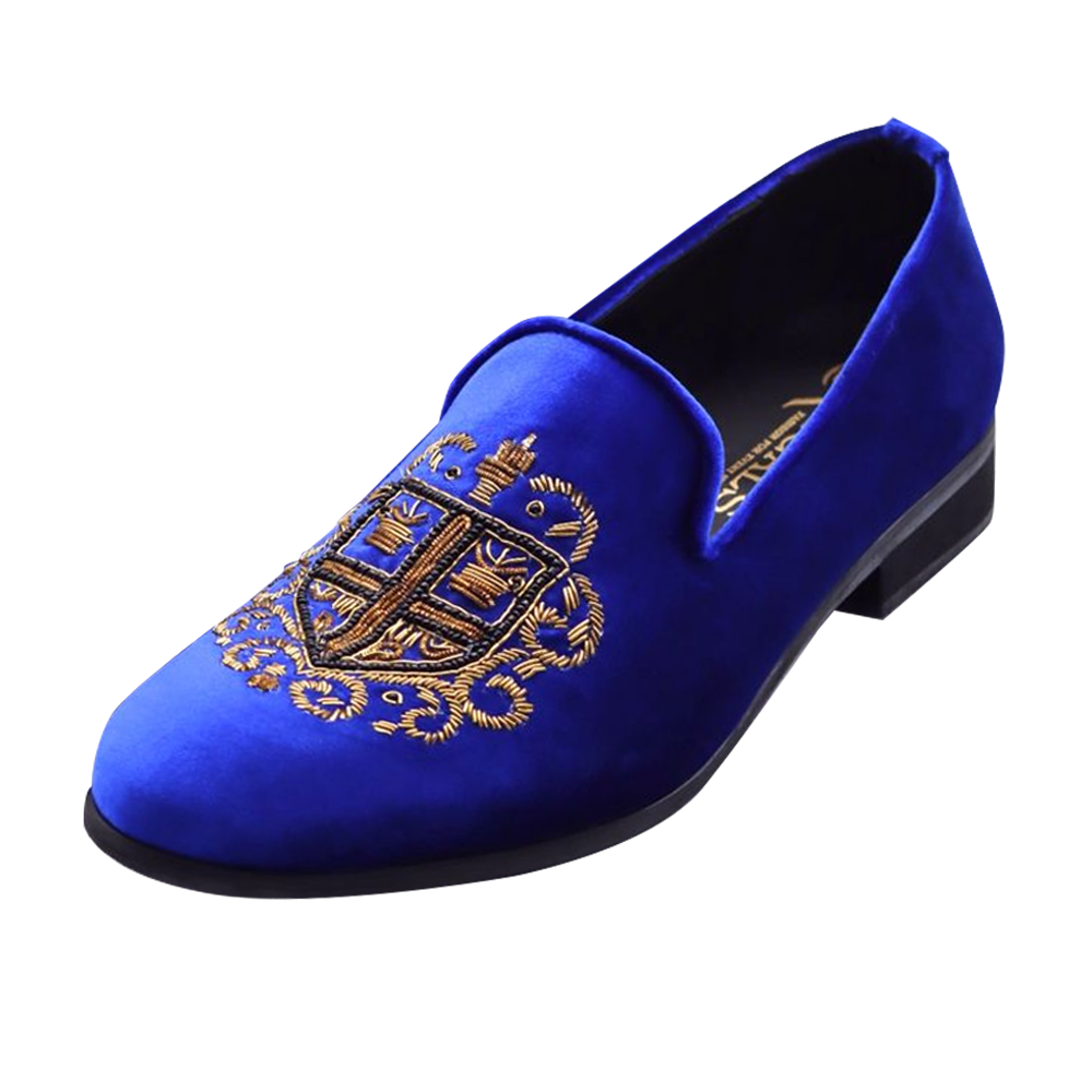 Regals Velvet Shoes For Men - RVZS - Blue