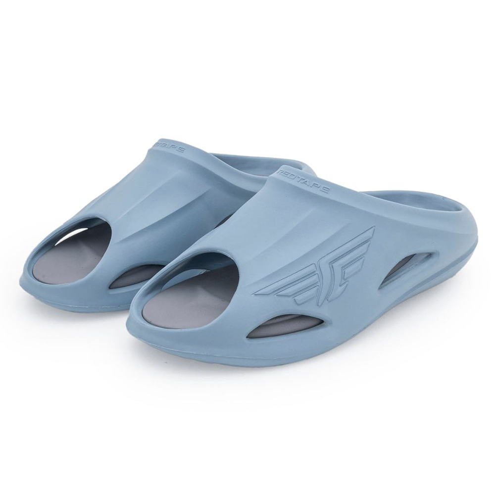 RedTape Casual Sliders for Men - Sage Blue