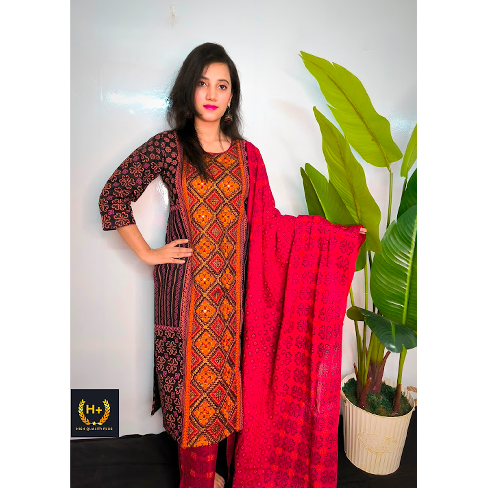 Aarong Cotton Black Queen Salwar Kameez For Women