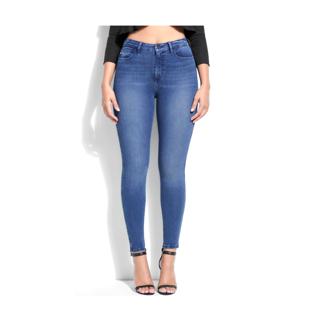 Laksba Stitch Denim Pant For Women - Blue - 4340