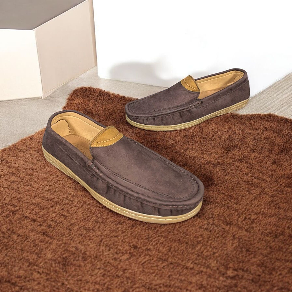 PU Leather Loafer Shoes for Men - Chocolate