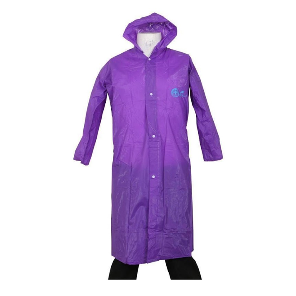 Polyester Waterproof and Breathable Rain Coat - Purple