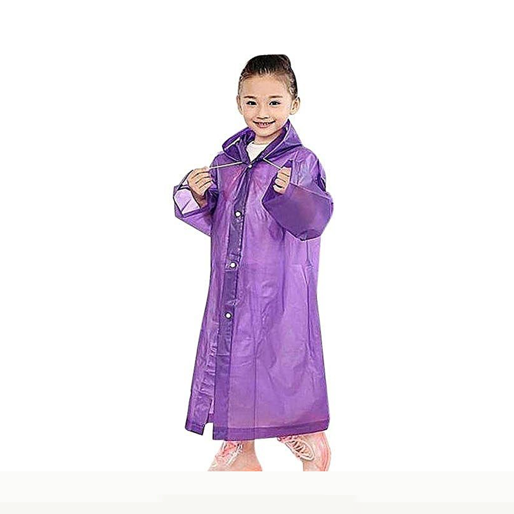 PVC Waterproof Rain Coat For Kids - Multicolor