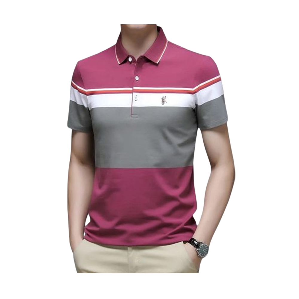 PP Jersey Half Sleeve Polo Shirt For Men - Multicolor - PT-114