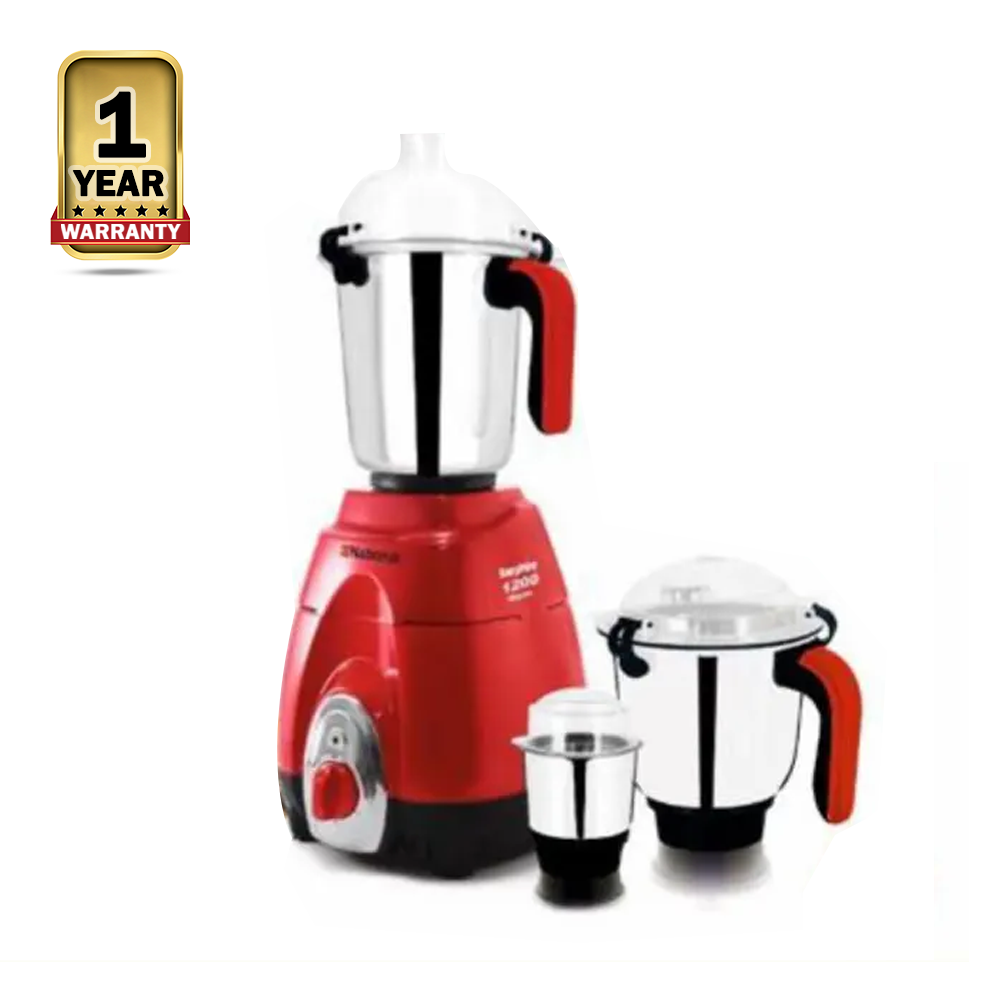 National Sapphire 3 In 1 Mixer Grinder - 1200 Watt - Red