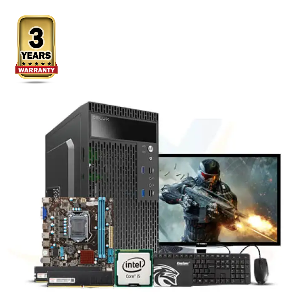 Intel Core i5 6th Generation -  8GB Ram -128GB SSD - 19 Inch HD Monitor - Windows 10 - Full Desktop Computer - Black - EVL-6010