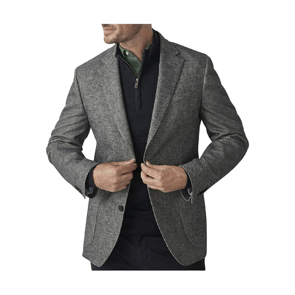 Dark grey casual discount blazer