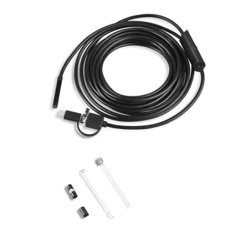 Monaghan Type C USB Mini Endoscope Hard Cable  -  2 Metar - Black