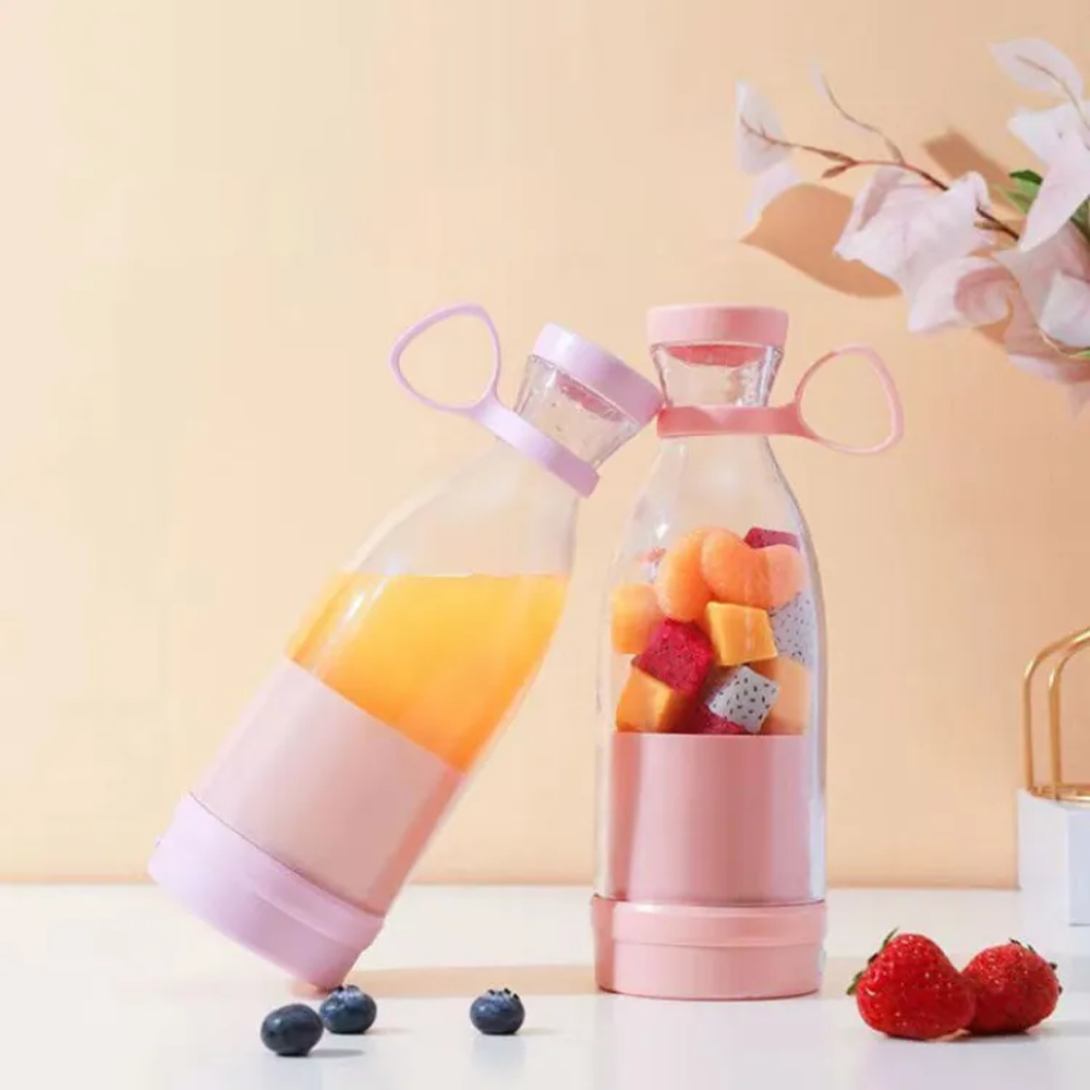 Portable Multi-Function Electric Mini Fruit Blender Juicer - 420ml ...