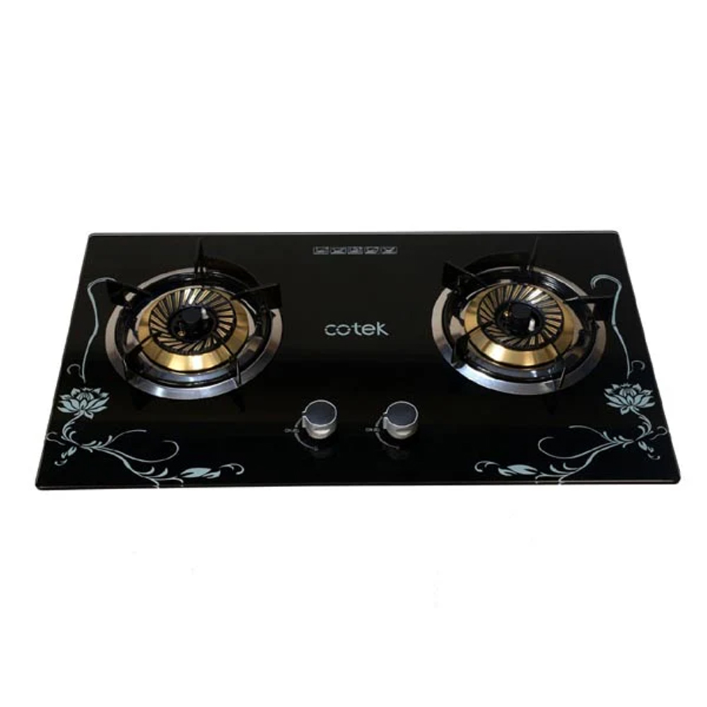 Cotek AQ-248 Double Burner Gas Stove - Black