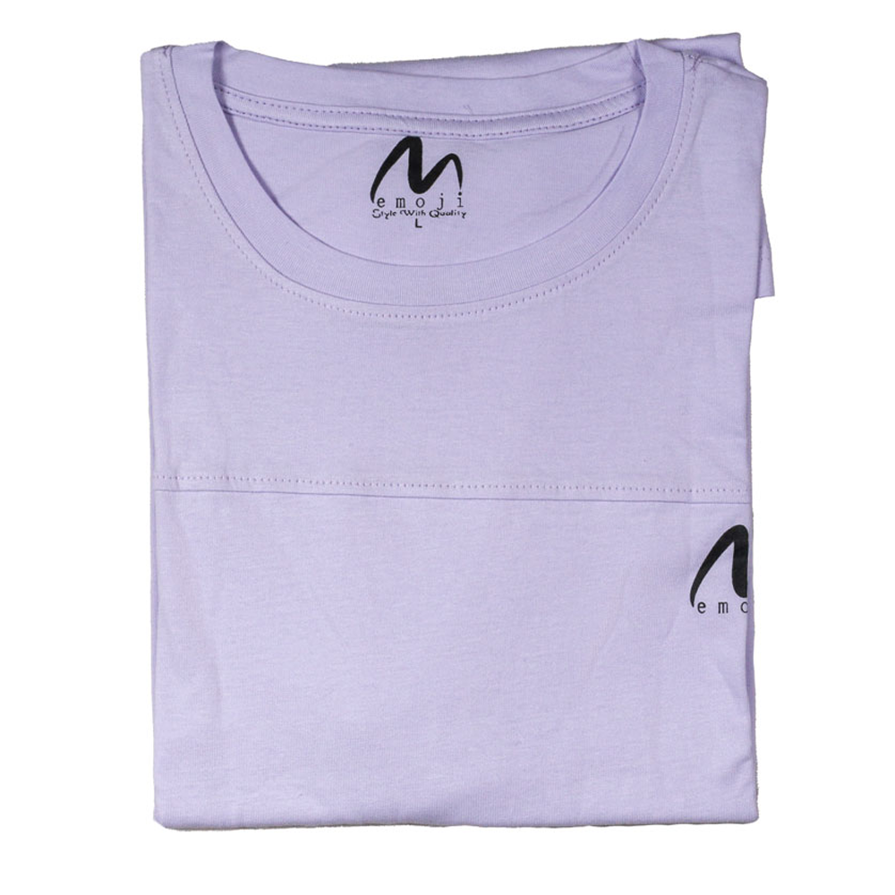 Cotton Half Sleeve T-Shirt For Men - Lavender