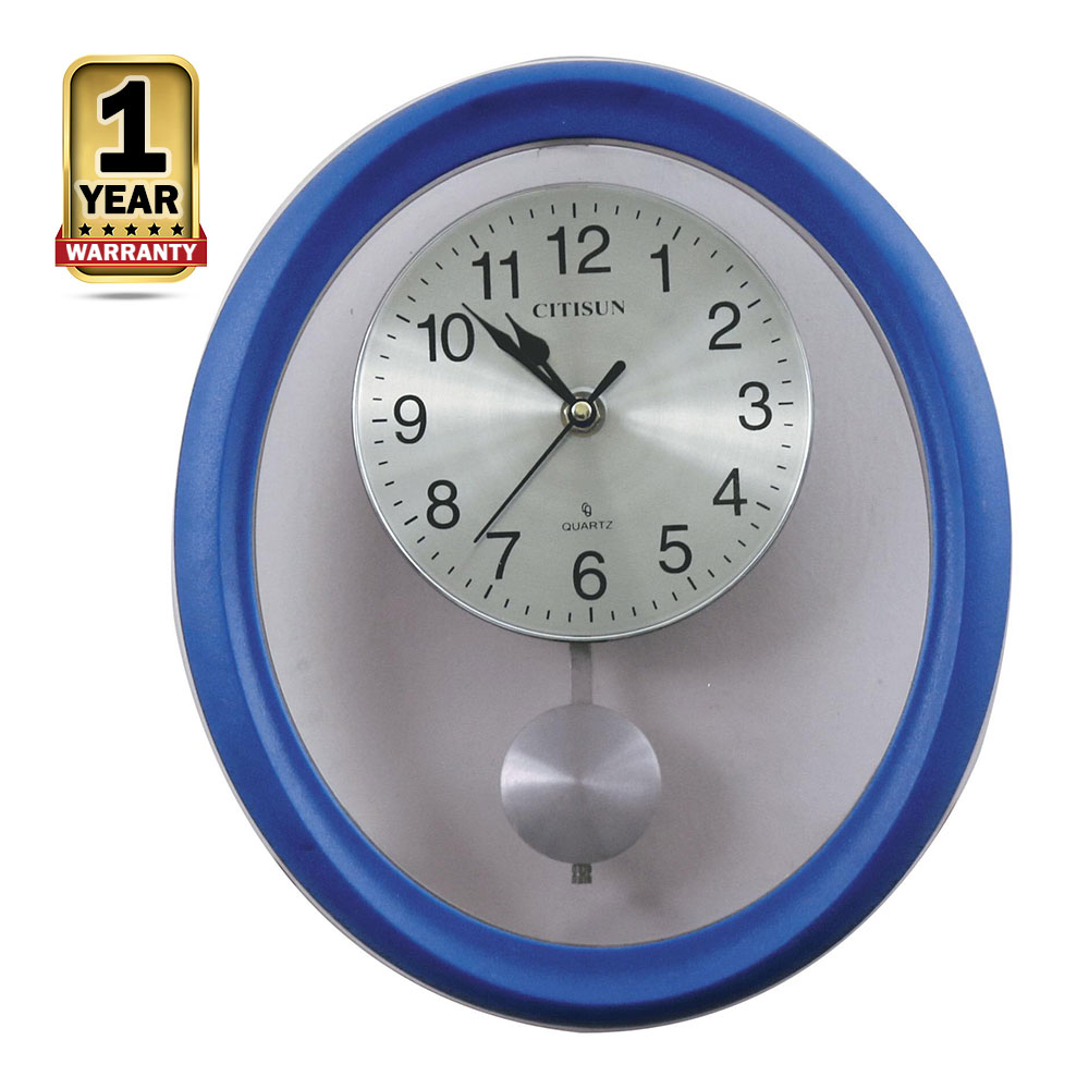 Citisun Wall Clock - Blue and Silver - Citisun 9/A