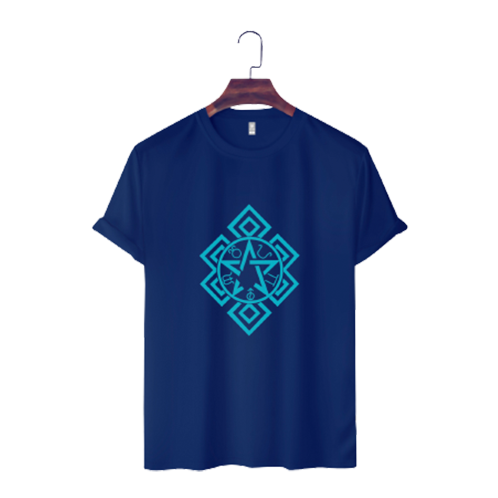 Cotton Half Sleeve T-Shirt For Men - Blue - TS-227